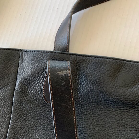 Ralph Lauren Black Leather Tote – LRL LXVII Collection with Silver Charm - Picture 17 of 17